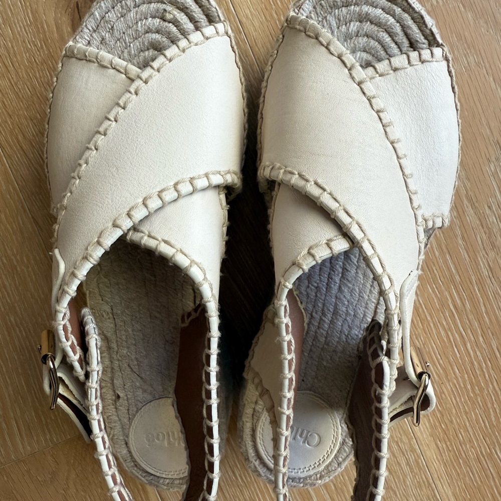 Chloe Cream Espadrille Sandals